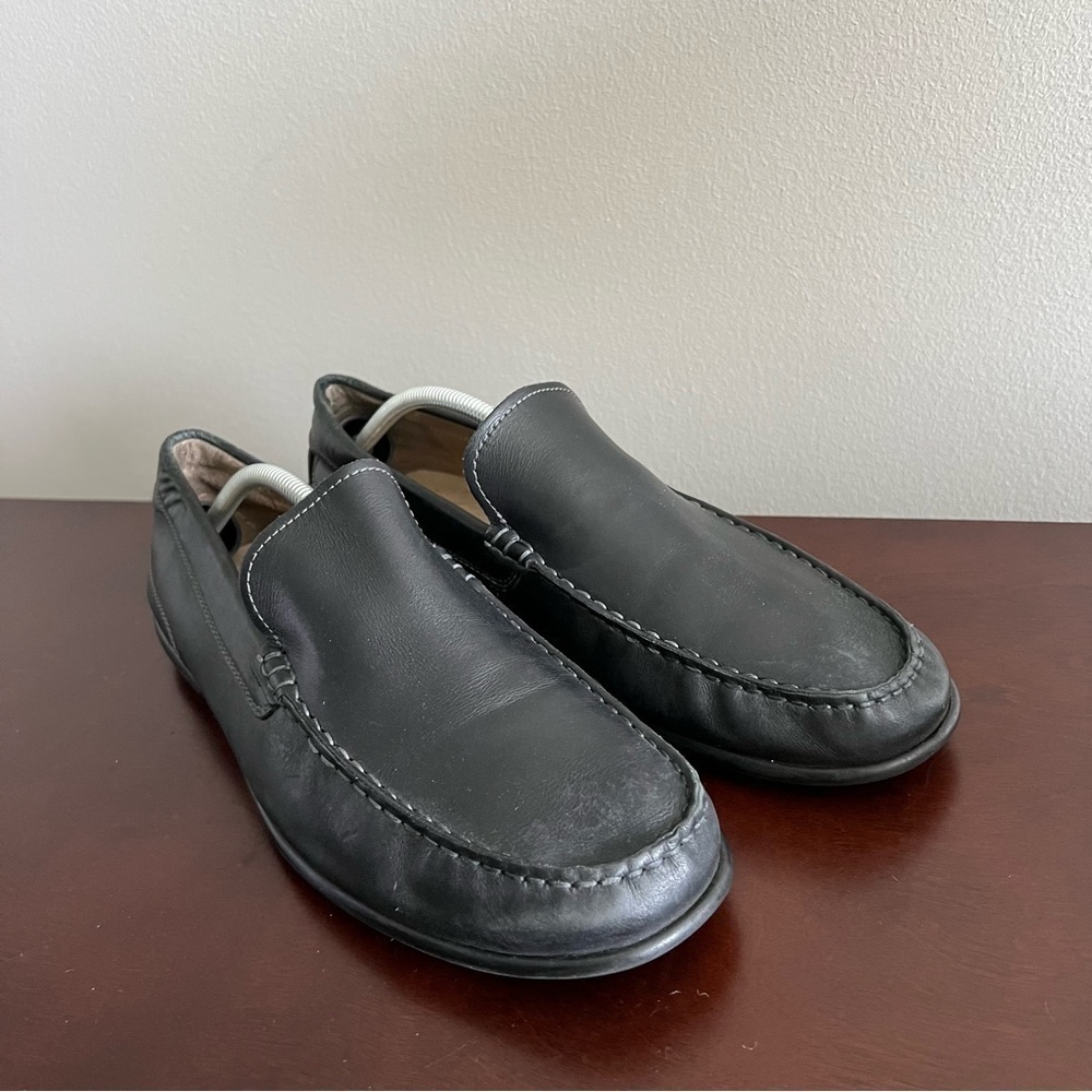 Ecco Mens Black Leather Drivers Extra Width Size 45‎ US Size 11 Wide - Picture 9 of 9